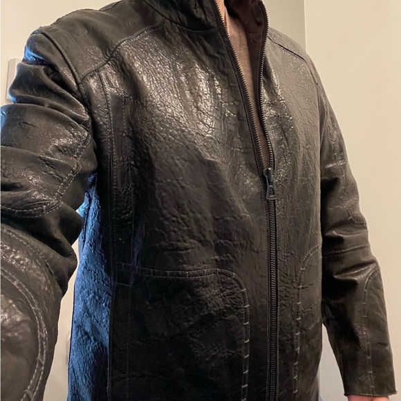 🔥Hugo Boss embossed lamb leather jacket🔥 - Picture 2 of 6